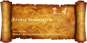 Kruty Armandina névjegykártya